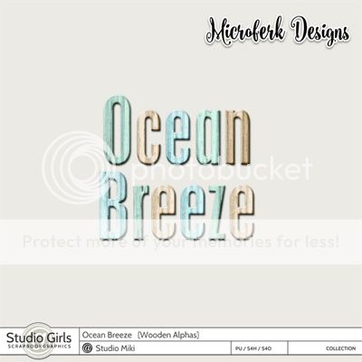 Ocean Breeze Wooden Alphas