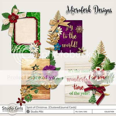 Spirit of Christmas Clustered Journal Cards