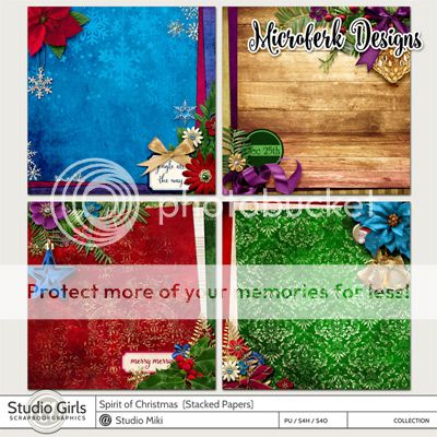 Spirit of Christmas Stacked Papers