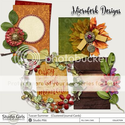 Tuscan Summer Clustered Journal Cards