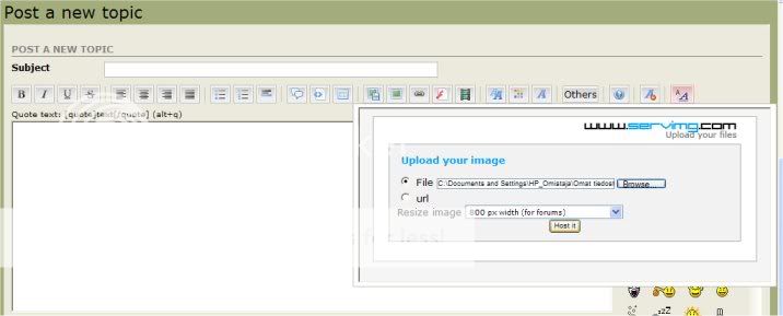 How to UPLOAD and HOST images using "host an image" button Image5-2