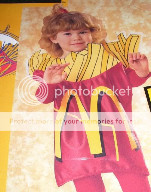 McDonalds French Fry Fries Costume Infant 12 24 Months or Toddler Size
