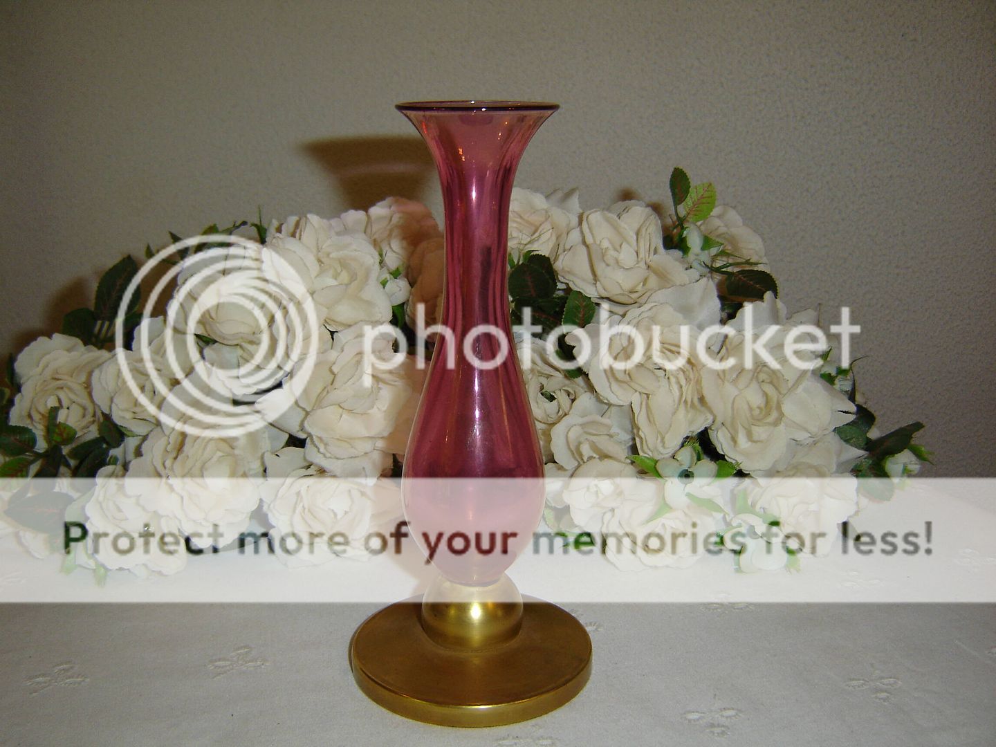 Art Deco Cranberry Pink Iridescent Bud Vase