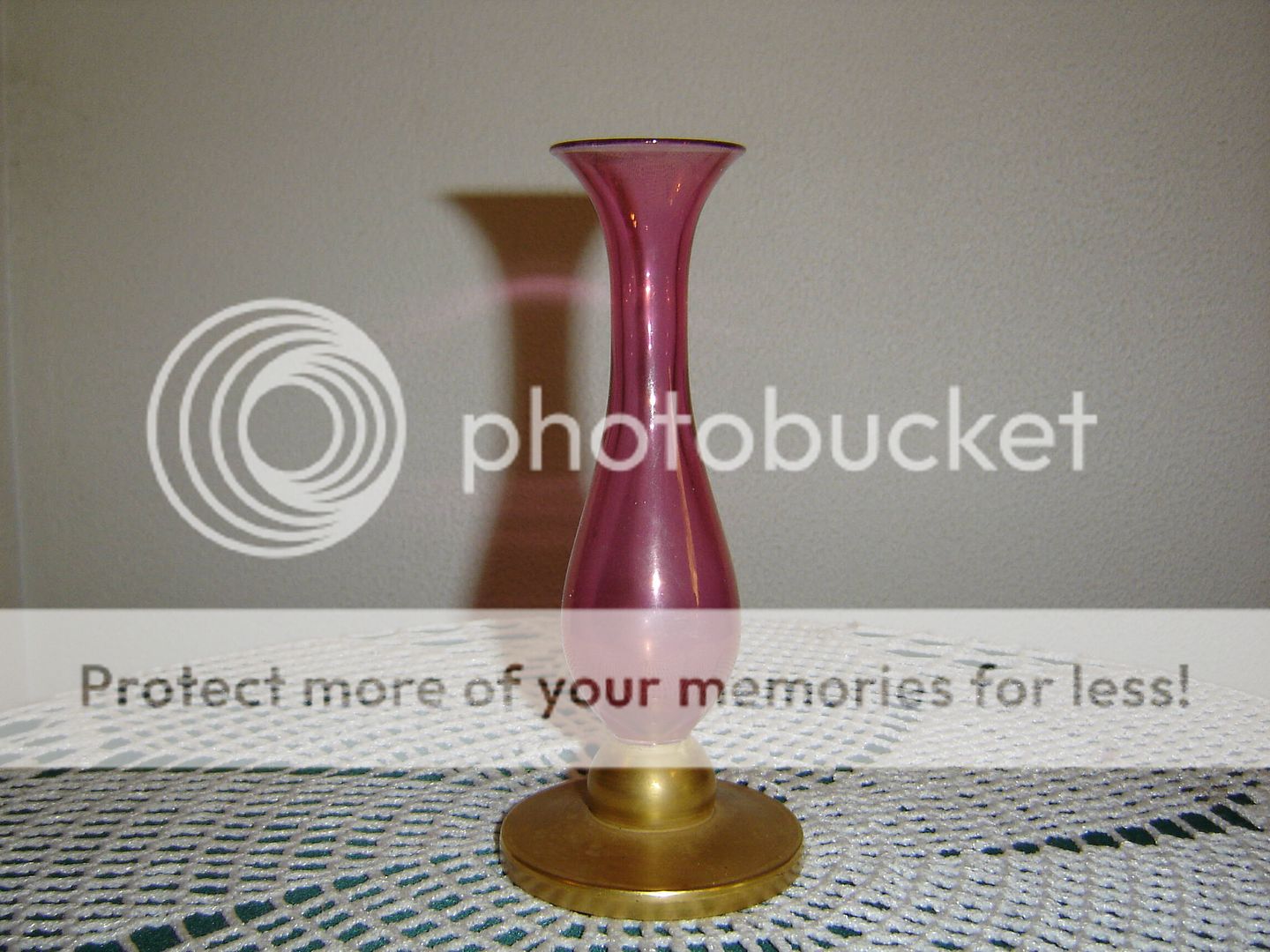 Art Deco Cranberry Pink Iridescent Bud Vase