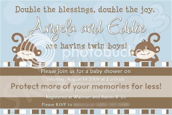 Custom Baby Shower Boy / Girl Personalized Invitations  