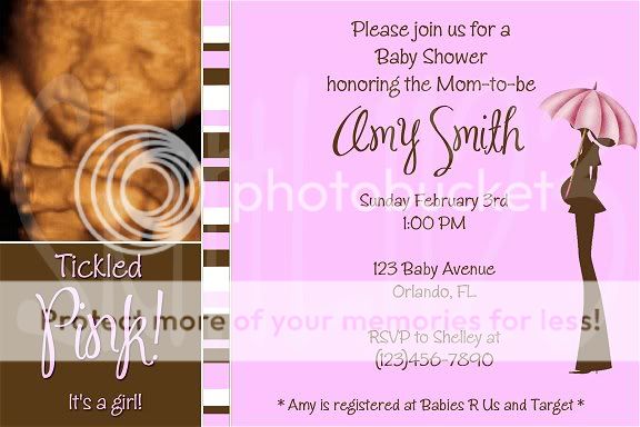 Custom Baby Shower Boy / Girl Personalized Invitations  