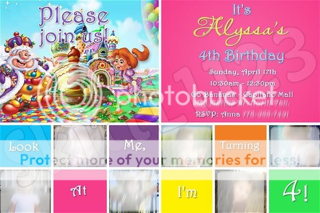 Custom Candyland Personalized Invitations  Many designs  