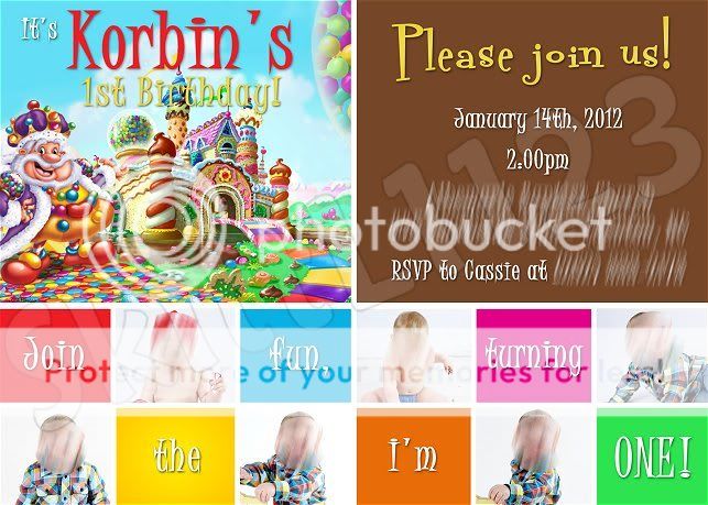 Custom Candyland Personalized Invitations  Many designs  