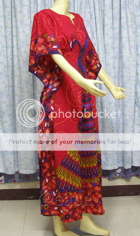 Cotton Dashiki Kaftan Maxi Dress Plus Size 2X