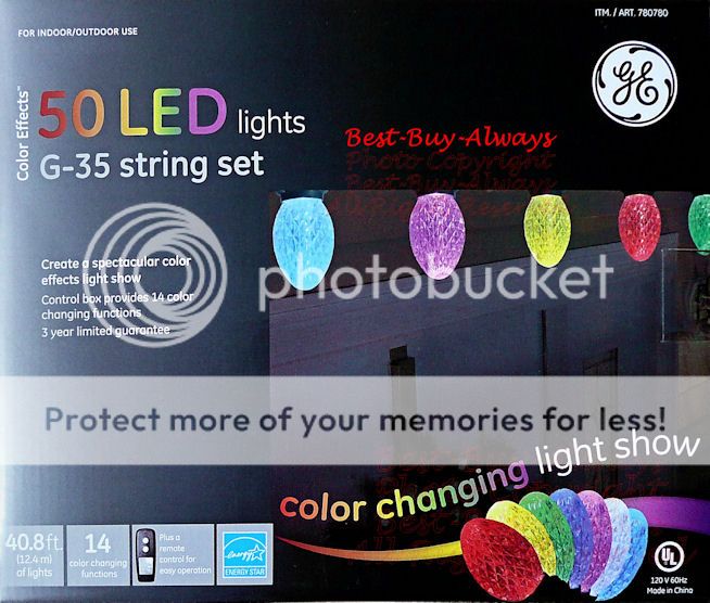 GE Color Changing LED Holiday String Light Bulb for Xmas Tree Outdoor Decoration