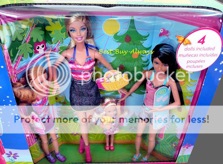 Barbie Camper And 4 Sisters Doll Set RV Van Bus For Glamour Girl 