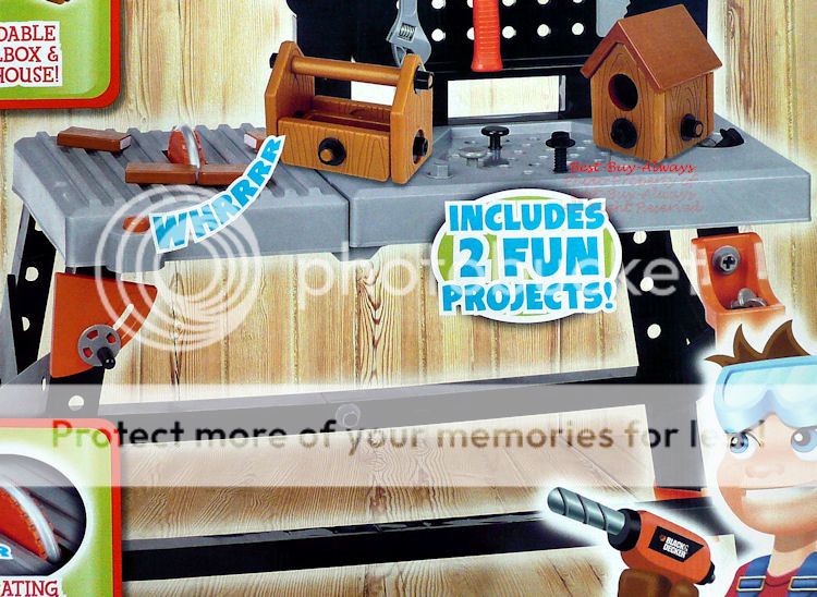 Black N Decker Jr Work Bench Power Toy Pretend Play Tool Set for Kids and Junior