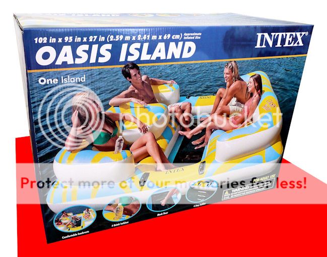 Intex Oasis Paradise Island Float Lounge Station Inflatable Relaxation 