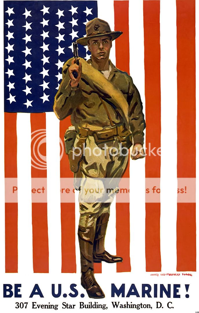 Set 2 USMC US Marine Corp WWI Recruitment Poster Uncle Sam I Want You ...