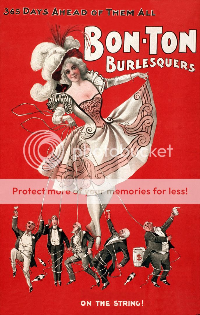 Set 2 1898 Burlesque Can Can Bawdy Exotic Dancer Bon Ton Troupe Poster 