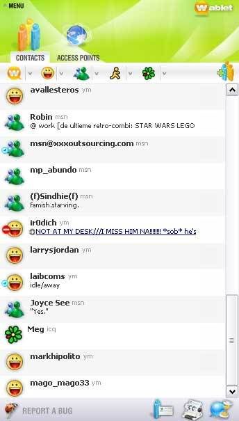 Wablet contacts