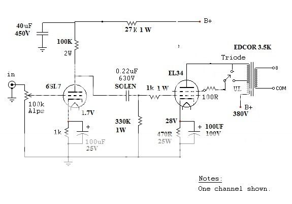 El34 Tube Amp Schematic