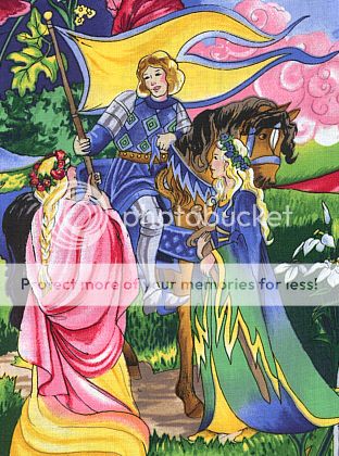 Medieval CAMELOT KING ARTHUR, Lancelot EXCALIBUR Fabric  