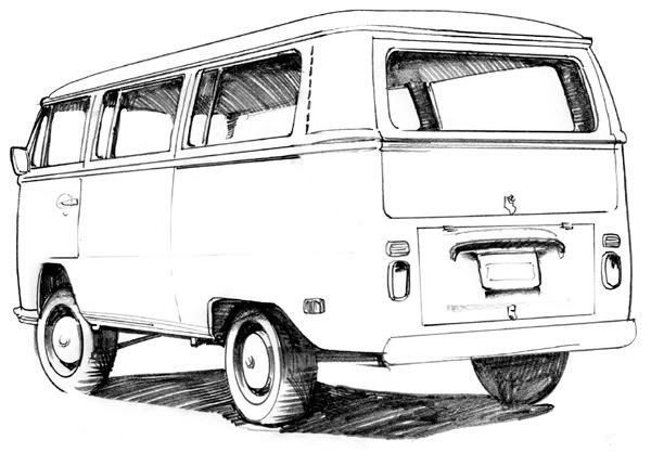 Vw Bus Sketch Templates