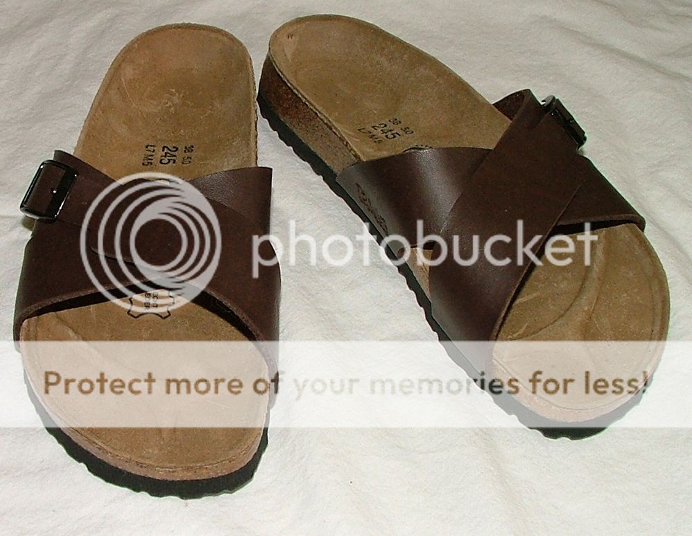 Birkis Santosa Brown Cross Straps Sandals Womens Size 7 Mens 5 New Birkenstock