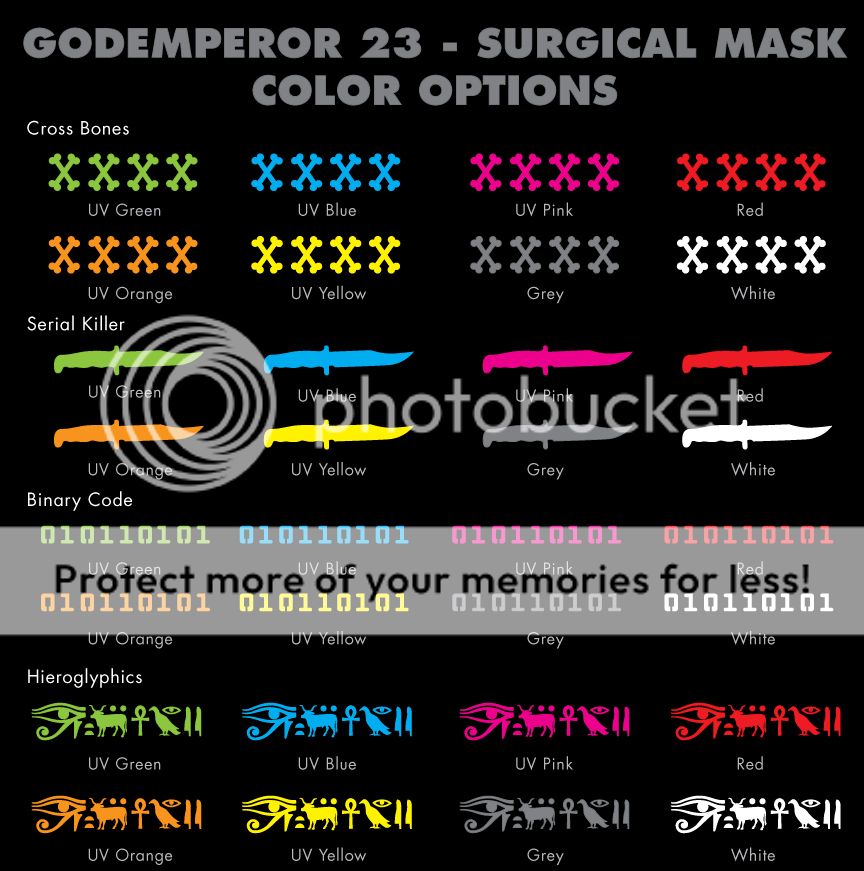 GodEmperor Cyber Goth Rave EBM Industrial Surgical Mask