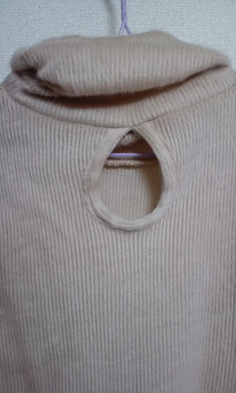 tan sweater back