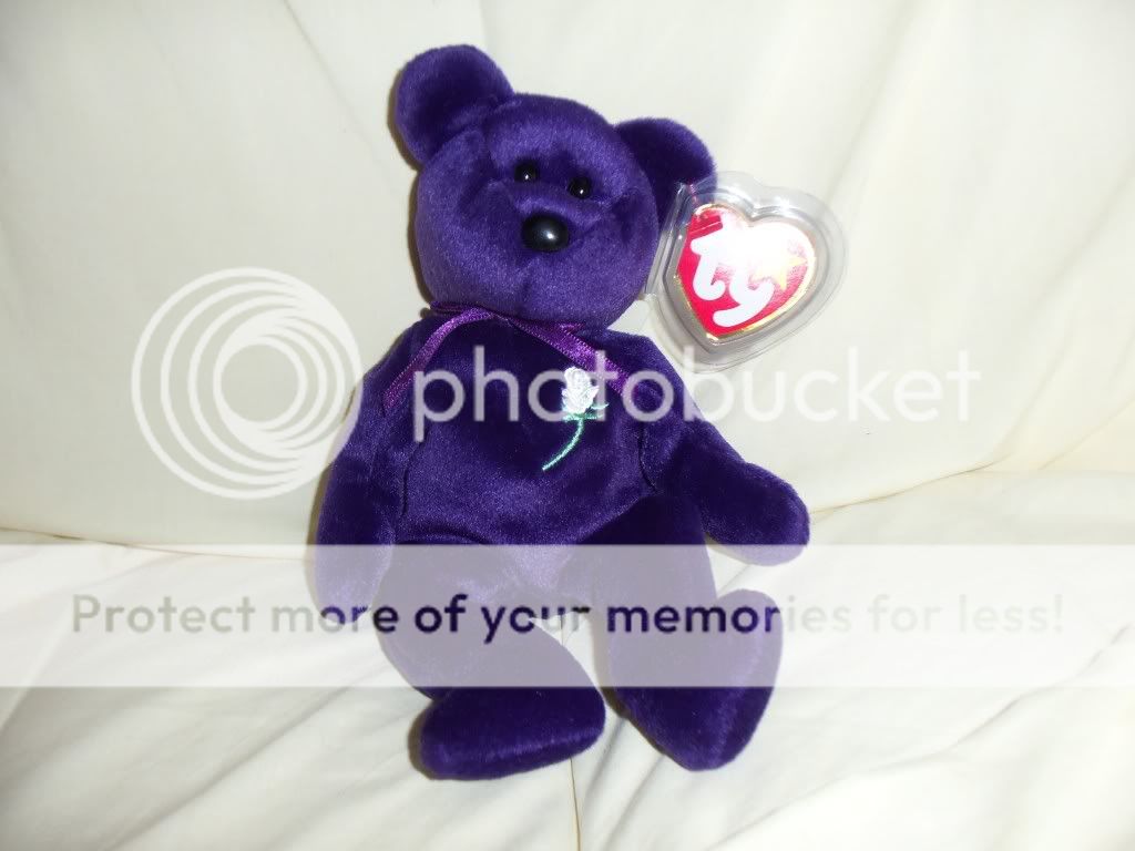 PRINCESS DIANA TY RETIRED BEANIE BABY 1997 PE PELLETS MADE IN CHINA 