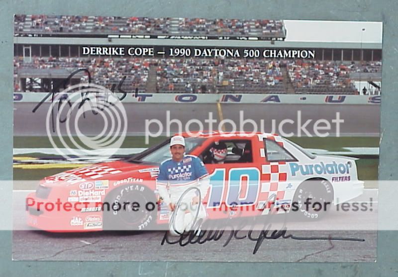 Derrike Cope 1990 Daytona Autographed photo card 9x6 | eBay