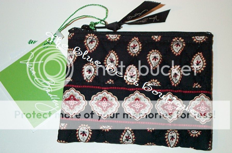 Vera Bradley Retired  Classic Black  Zip Coin Case