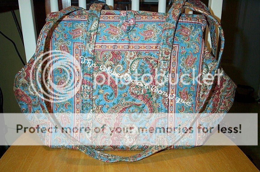 Vera Bradley Very Rare Sky Blue Paisley Hoosier Bag  