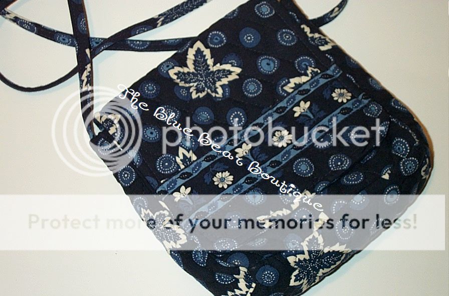 Vera Bradley Retired Blue Coin Shoulder Swing Bag  