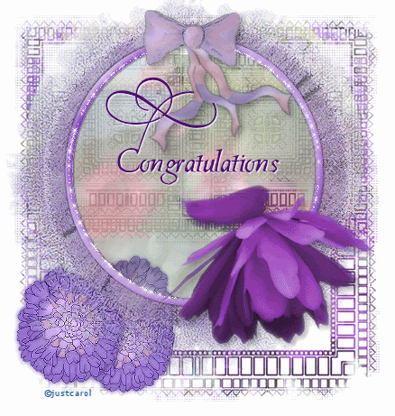 congratz TO all team members PurpleflowercongratssnagALCarol