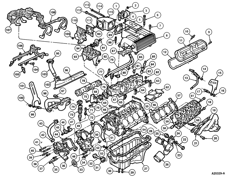 1996 Ford explorer exhaust diagram #1