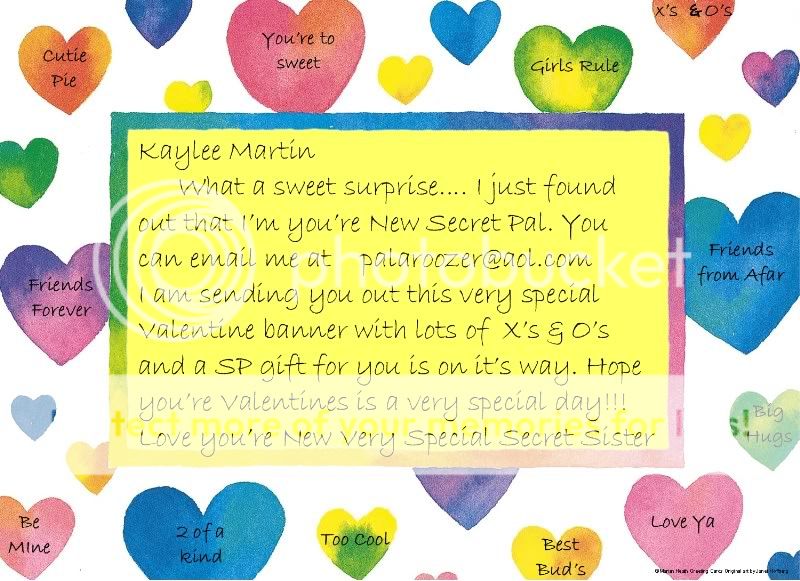 Happy Valentines Miss Kaylee Martin -- Texas Pageant Secret Pal Board