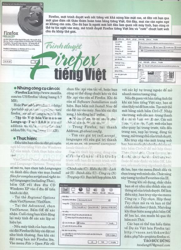 Việt hoá cho FireFox2.0 VietHoaFirefox