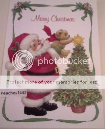 Ruth Morehead Santa with Bear Christmas Greeting Card  