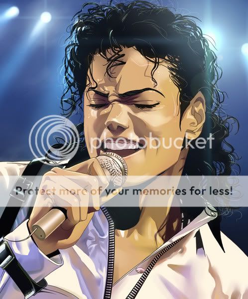 pixiv上网友纪念mj所画的图集 一个mj换装小游戏(8.4更新6张)