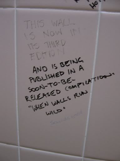 When toilet walls run wild…