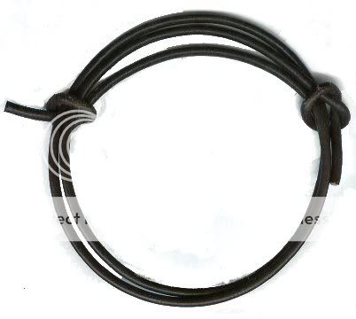 Mens Black Adjustable Leather Cord Surf Bracelet Anklet