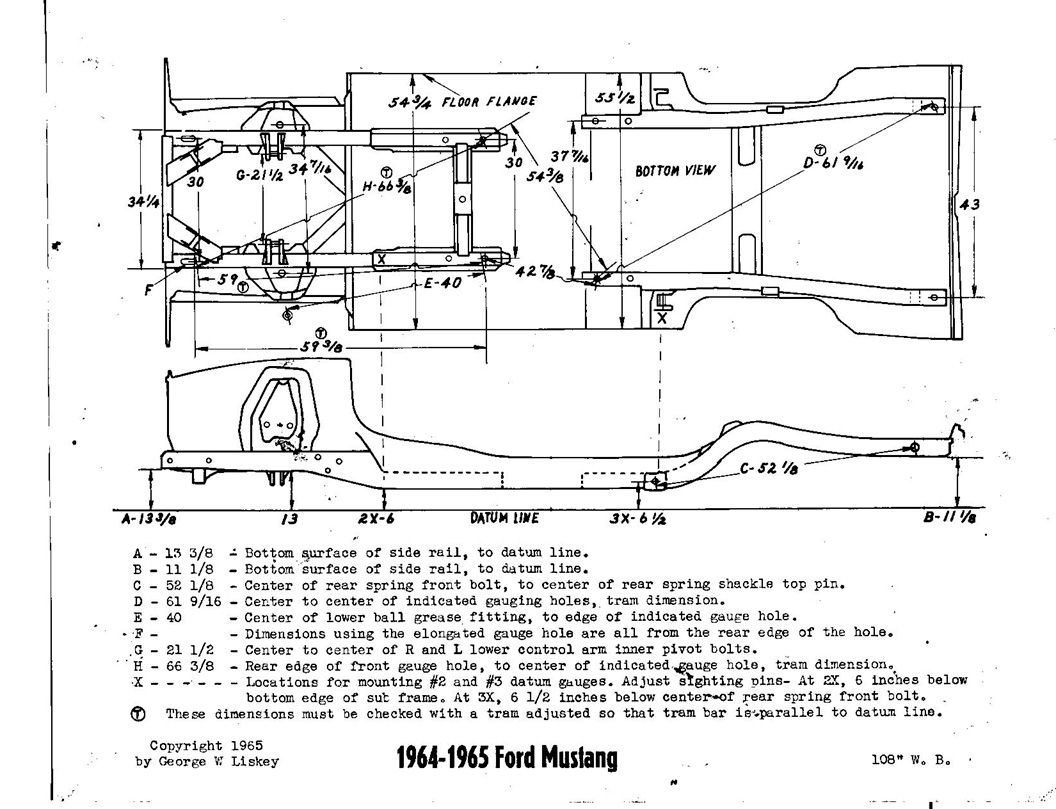 First post 65 mustang underbody dimensions | Vintage Mustang Forums