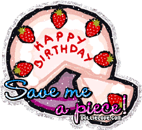 Happy Birthday Glitter Graphics from Dollielove.com