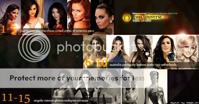 Week 26 Missosology Hotpicks : Miss Universe 2011  Top15