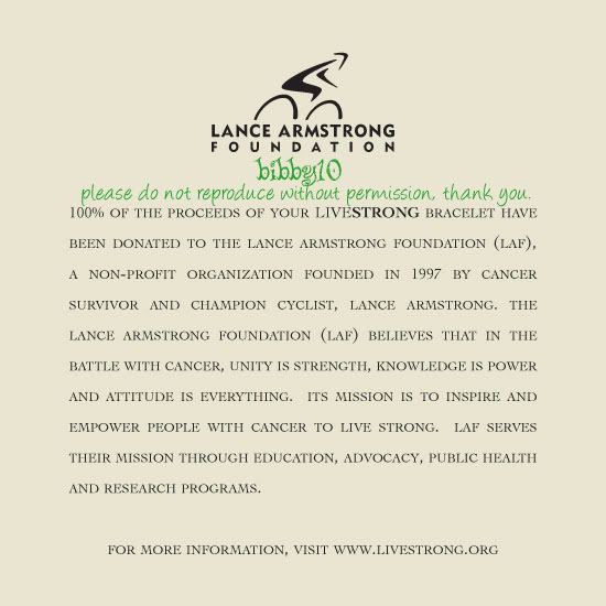 description of Lance Armstrong foundation