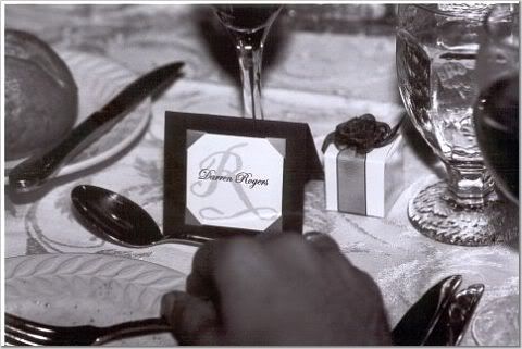 Place card idea - guests get own monogram