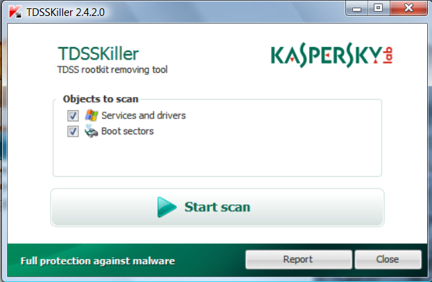 adware problem TDSSKillernumber1