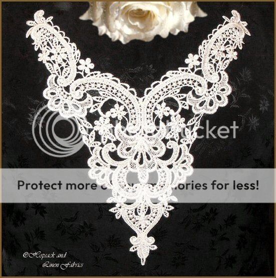 IVORY Venise Lace Bridal Victorian APPLIQUE Motif Trim  