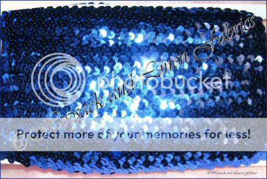 2m SEQUIN ELASTIC STRETCH TRIM 20mm 19mm ¾ ALL COLOURS  