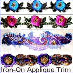 APPLIQUES Iron on Sew on, BRIDAL BOUTIQUE items in Hopsack and Linen 