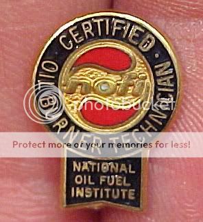 NOFI Certified Oil Burner Technician Pin Enameled  