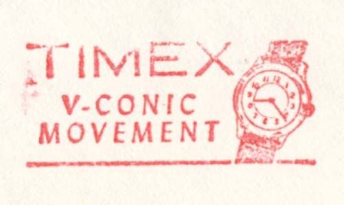 Timex et le V-Conic , ou comment essayer de  faire prendre des vessies pour des lanternes  Timex-wristwatch-meter-slogan-close